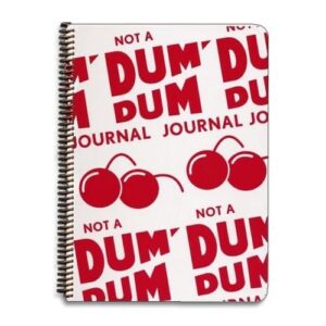 Not A Dum-Dum Notebook Journal-spiral bound writing journal, 7.5 x 9.5 inches, unlined with line drawing template