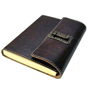 Italian Leather Latch Journal - Brown 6.5x8.5
