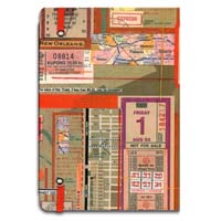 Back Cover: The Orange Clare Goddard Pocket Travel Journal  has more Ephemera Collage Work.