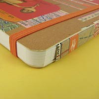 Closeup View: The Unique Reinforced, Fold-Over Page Protector Really Works! And Nice Round Edges keep Pages Intact.