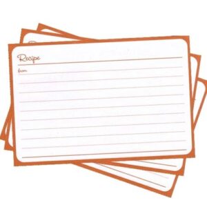 Recipe Organizer Cards