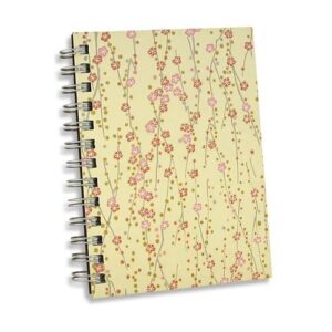 Handmade Japanese Chiyogami paper meets front and back covers of thick 85 pt board
