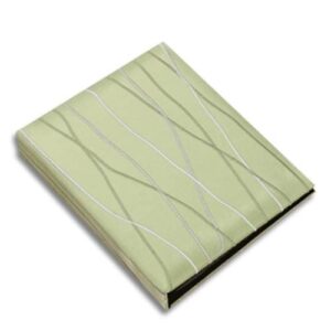 Menthe Green Twigs Photo Album - holds 104 4x6 inch photos, embroidered and padded satin cover