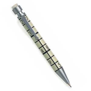 Sudoku Lovers' Mechanical Pencil - high quality, enamel and brushed chrome mechanical pencil, 6 erasers and replacement leads