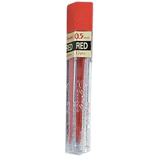 US#R 0.5mm RED Premium Super Hi-Polymer Leads by Pentel-Fine 12pcs 0.5 x 60mm in tube