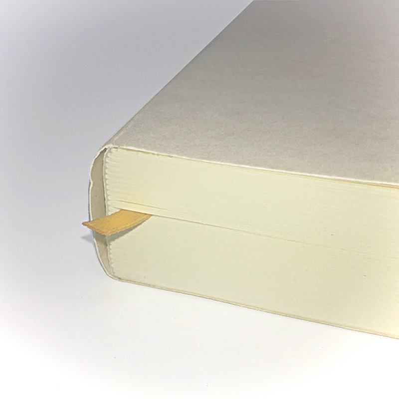 The smyth-sewn binding allows for lay-flat writing or drawing.