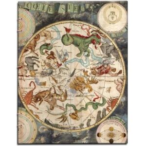 Celestial Map 7 x 9" Coptic-Bound Journal