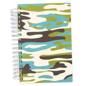 ecojot Jumbo Ecouflage Notebook-100% recycled writing journal 6x9 inches double-spiral-bound 300 green-lined pages