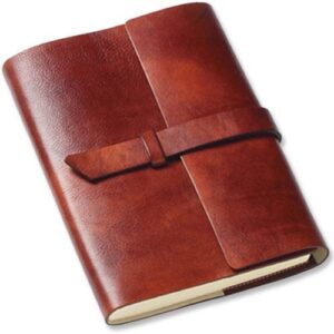 Refillable, Unlined, 8x10", 288 pages, Imported from Gubbio, Italy