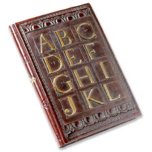 Alphabetica Italian Leather Journal - Brown 6x8 .6