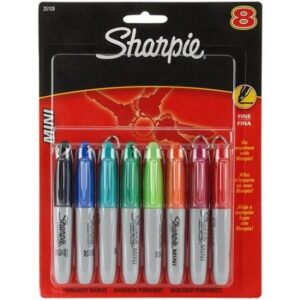 Sharpie Fine Point Color Mini Markers 8-Pack permanent magic markers 3.5"