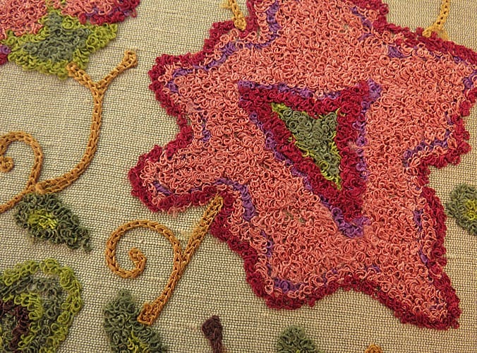 Exotic Hand-Made, Embroidered Journal - Fireflower