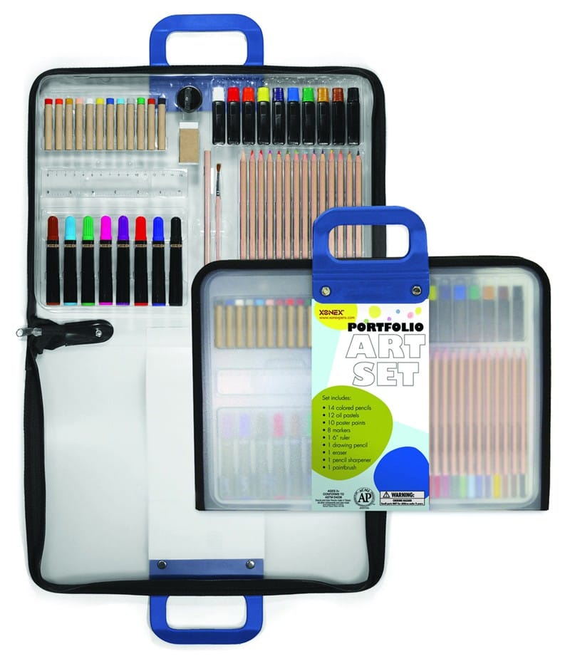 50-Piece Portfolio Art Set by Xonex spark imagination and creativity in your child