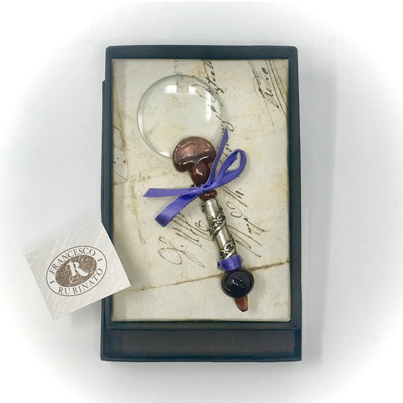 Each Amethyst Glass Loupe/Magnifier Gift Set comes with a tiny certificate of authenticity.