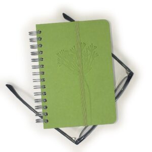 A sublimely subtle butterfly is "blind" stamped on the cover of this jotter.