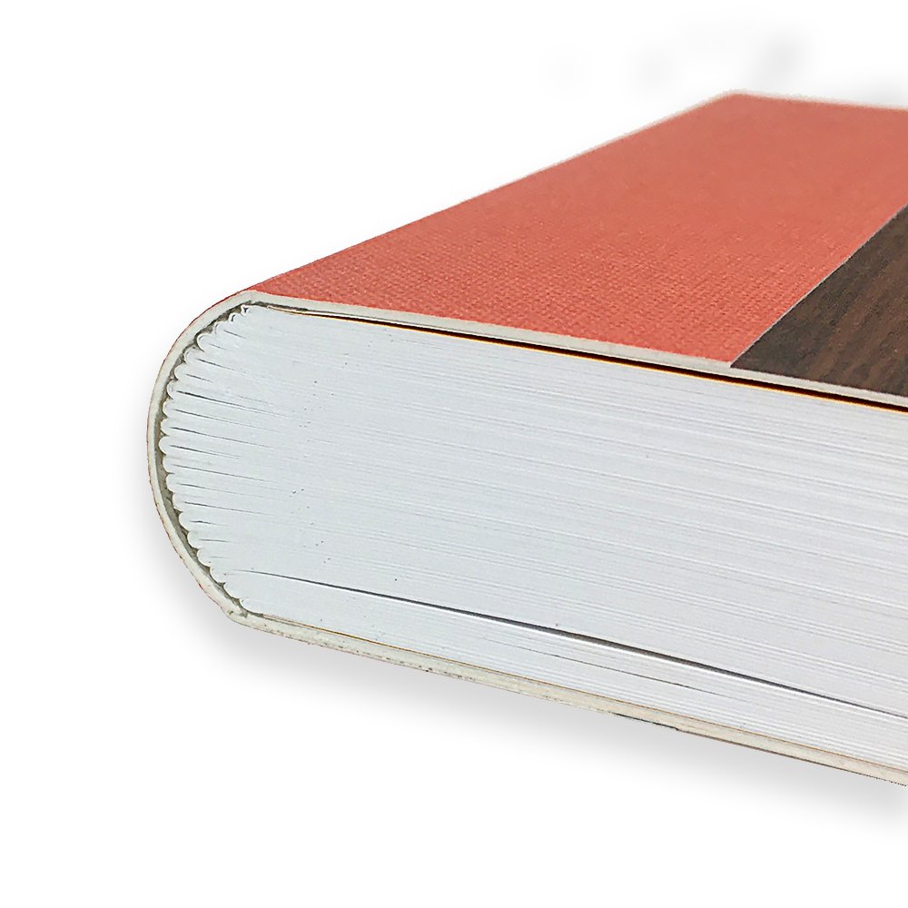 Quality smyth-sewn binding: lays flat when open! (Example)